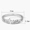 Crystal Rings LO3974 Rhodium Brass Ring with Top Grade Crystal