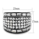 Silver Jewelry Rings Crystal Rings TK2673 Stainless Steel Ring with Top Grade Crystal Alamode Fashion Jewelry Outlet