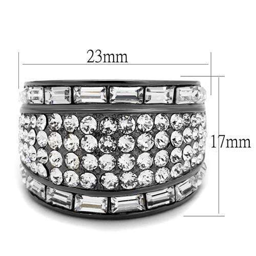 Silver Jewelry Rings Crystal Rings TK2673 Stainless Steel Ring with Top Grade Crystal Alamode Fashion Jewelry Outlet