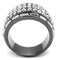 Crystal Rings TK2673 Stainless Steel Ring with Top Grade Crystal