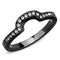 Crystal Rings TK3498 Black - Stainless Steel Ring with Top Grade Crystal