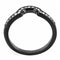 Crystal Rings TK3498 Black - Stainless Steel Ring with Top Grade Crystal