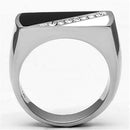 Crystal Rings TK704 Stainless Steel Ring with Top Grade Crystal