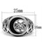 Crystal Rings TK706 Stainless Steel Ring with Top Grade Crystal