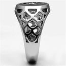 Crystal Rings TK706 Stainless Steel Ring with Top Grade Crystal