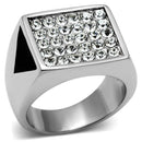 Crystal Rings TK707 Stainless Steel Ring with Top Grade Crystal