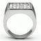 Silver Jewelry Rings Crystal Rings TK707 Stainless Steel Ring with Top Grade Crystal Alamode Fashion Jewelry Outlet