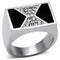 Crystal Rings TK708 Stainless Steel Ring with Top Grade Crystal