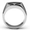 Crystal Rings TK709 Stainless Steel Ring with Top Grade Crystal