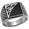 Crystal Rings TK711 Stainless Steel Ring with Top Grade Crystal