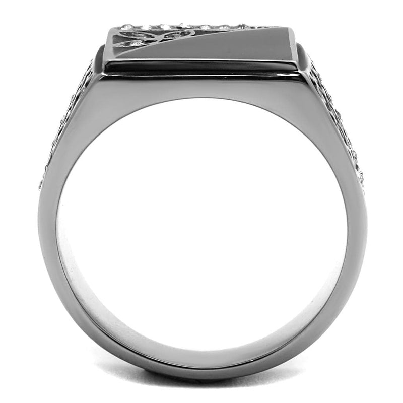 Crystal Rings TK711 Stainless Steel Ring with Top Grade Crystal