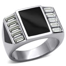 Crystal Rings TK712 Stainless Steel Ring with Top Grade Crystal