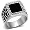 Crystal Rings TK713 Stainless Steel Ring with Top Grade Crystal