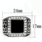 Crystal Rings TK713 Stainless Steel Ring with Top Grade Crystal