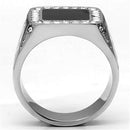 Crystal Rings TK713 Stainless Steel Ring with Top Grade Crystal