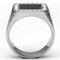 Crystal Rings TK713 Stainless Steel Ring with Top Grade Crystal