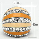 Crystal Rings TK798 Stainless Steel Ring with Top Grade Crystal