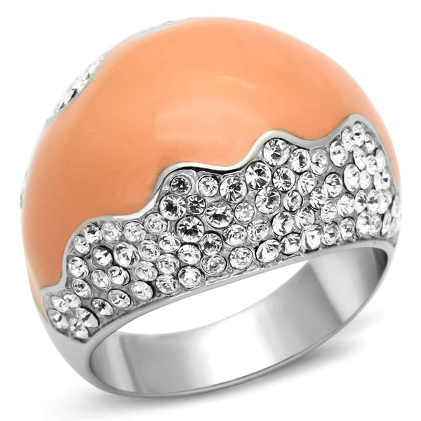 Silver Jewelry Rings Crystal Rings TK805 Stainless Steel Ring with Top Grade Crystal Alamode Fashion Jewelry Outlet