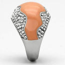 Crystal Rings TK805 Stainless Steel Ring with Top Grade Crystal