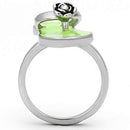 Crystal Rings TK814 Stainless Steel Ring with Top Grade Crystal