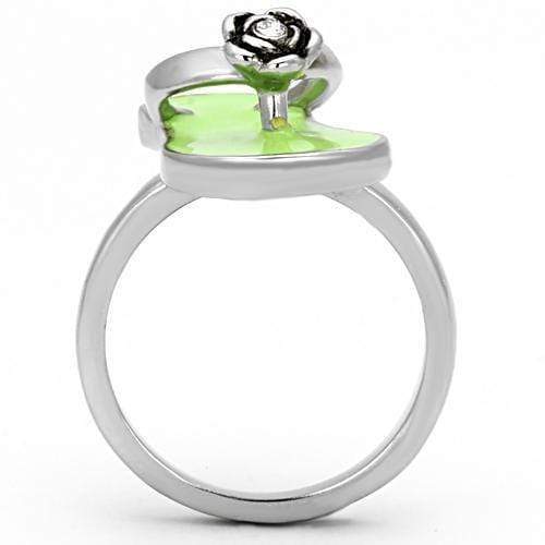 Crystal Rings TK814 Stainless Steel Ring with Top Grade Crystal