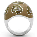 Crystal Rings TK826 Stainless Steel Ring with Top Grade Crystal