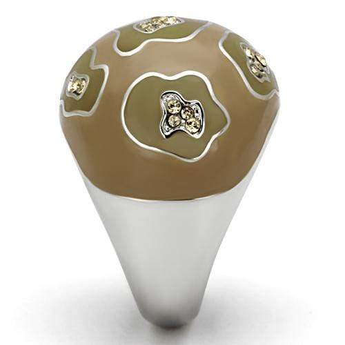 Crystal Rings TK826 Stainless Steel Ring with Top Grade Crystal