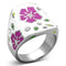 Crystal Rings TK830 Stainless Steel Ring with Top Grade Crystal