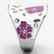 Crystal Rings TK830 Stainless Steel Ring with Top Grade Crystal