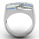 Crystal Rings TK832 Stainless Steel Ring with Top Grade Crystal