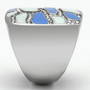 Crystal Rings TK832 Stainless Steel Ring with Top Grade Crystal