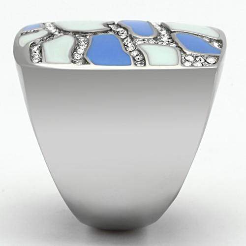 Crystal Rings TK832 Stainless Steel Ring with Top Grade Crystal