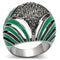 Crystal Rings TK839 Stainless Steel Ring with Top Grade Crystal