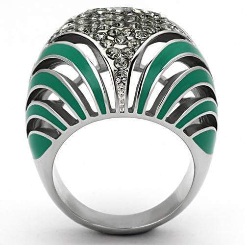 Silver Jewelry Rings Crystal Rings TK839 Stainless Steel Ring with Top Grade Crystal Alamode Fashion Jewelry Outlet