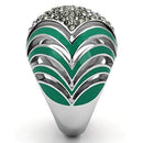 Crystal Rings TK839 Stainless Steel Ring with Top Grade Crystal