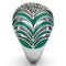 Crystal Rings TK839 Stainless Steel Ring with Top Grade Crystal
