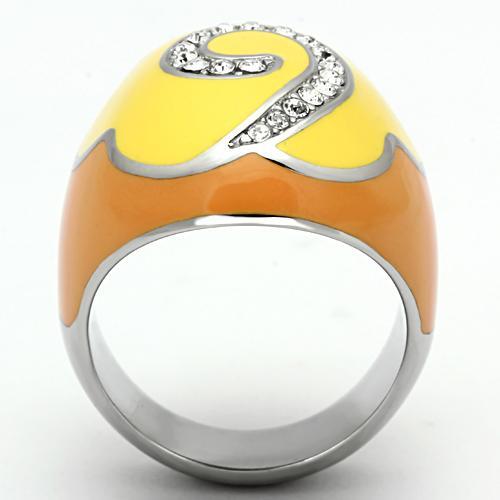 Silver Jewelry Rings Crystal Rings TK846 Stainless Steel Ring with Top Grade Crystal Alamode Fashion Jewelry Outlet