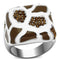 Crystal Rings TK847 Stainless Steel Ring with Top Grade Crystal