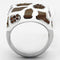 Crystal Rings TK847 Stainless Steel Ring with Top Grade Crystal