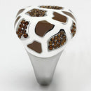 Crystal Rings TK847 Stainless Steel Ring with Top Grade Crystal