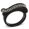 Crystal Rings TK862 Black - Stainless Steel Ring with Top Grade Crystal