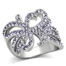 Crystal Rings TK869 Stainless Steel Ring with Top Grade Crystal