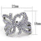 Crystal Rings TK869 Stainless Steel Ring with Top Grade Crystal