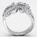 Crystal Rings TK869 Stainless Steel Ring with Top Grade Crystal