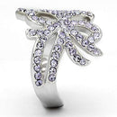 Crystal Rings TK869 Stainless Steel Ring with Top Grade Crystal