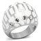 Crystal Rings TK871 Stainless Steel Ring with Top Grade Crystal