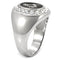 Crystal Rings TK8X023 Stainless Steel Ring with Top Grade Crystal