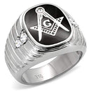 Crystal Rings TK8X024 Stainless Steel Ring with Top Grade Crystal