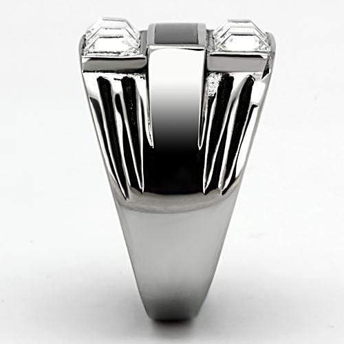 Crystal Rings TK920 Stainless Steel Ring with Top Grade Crystal