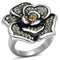 Crystal Rings TK924 Stainless Steel Ring with Top Grade Crystal